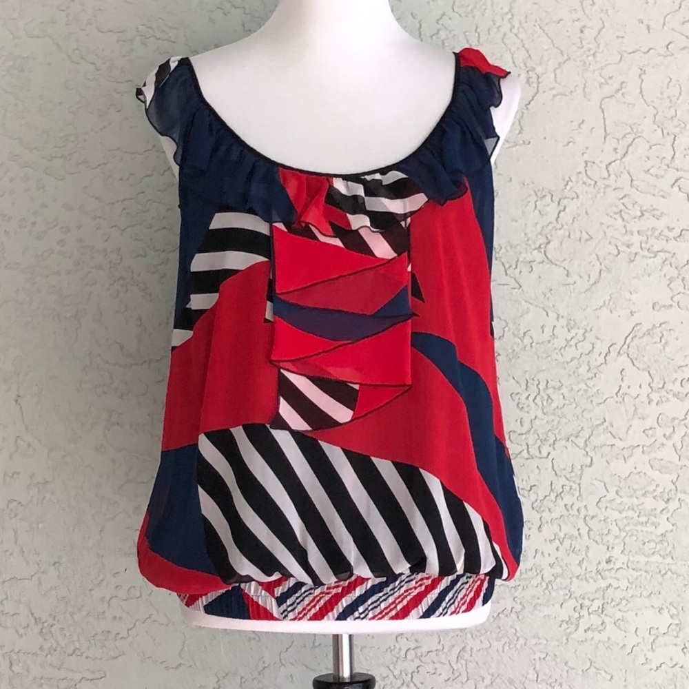 🎉2/$15🎉 Bebe Women’s Patriotic Top -Sz M